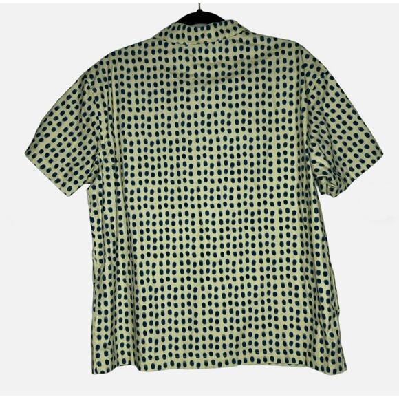 Target Brand Mens Summer Button down short Sleeve Shirt Sz. XL NWT Yellow/Green - Picture 3 of 11